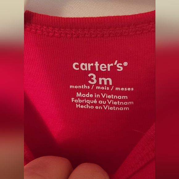 NWT Carters "My First Christmas" Onesie 3 Month Long Sleeve - Picture 8 of 9